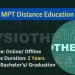 MPT Distance Education Admission 2026 | Eligibility, Fee & Duration