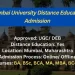 Mumbai University Distance Education Admission