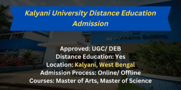 Kalyani University Distance Education Admission 2026 | Eligibility & Fee