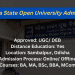 OSOU Distance Education Admission