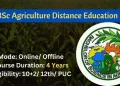 B.Sc Agriculture Distance Education Admission 2025 | Eligibility, Scope, Eligibility, Syllabus & Fee