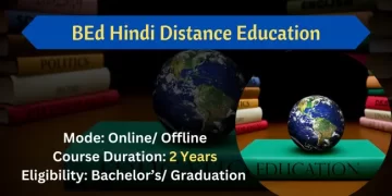 BEd Hindi Distance Education Admission