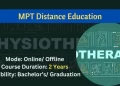 MPT Distance Education Admission 2026 | Eligibility, Fee & Duration