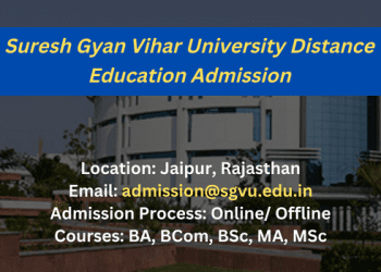 SGVU Distance Education Admission