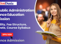 MA Public Administration Distance Education Admission