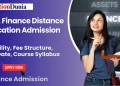 MBA Finance Distance Education Admission
