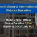 Diploma in Library & Information Science Distance Education