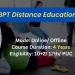 BPT Distance Education Admission