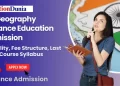 BA Geography Distance Education Admission
