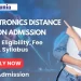 BSc Electronics Distance Education Admission