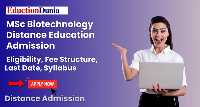 MSc Biotechnology Distance Education Admission