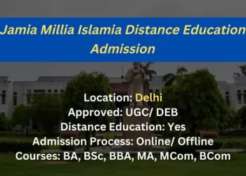 JMI Distance Education Admission