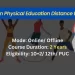 Diploma in Physical Education Distance Learning