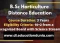 BSc Horticulture Distance Education