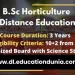 BSc Horticulture Distance Education