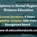 Diploma in Dental Hygiene Distance Education