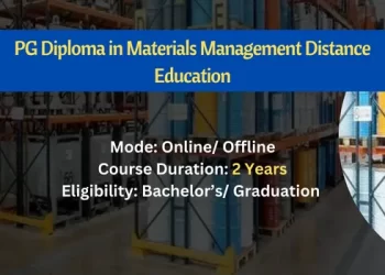 PG Diploma in Materials Management Distance Education