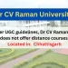 Dr CV Raman University Distance Education