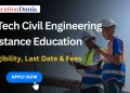 B.Tech Civil Engineering Distance Education