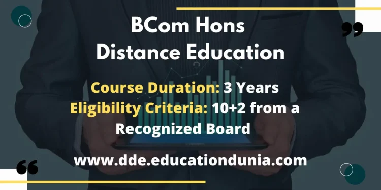 BCom Hons Distance Education