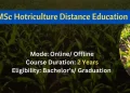 MSc Horticulture Distance Education