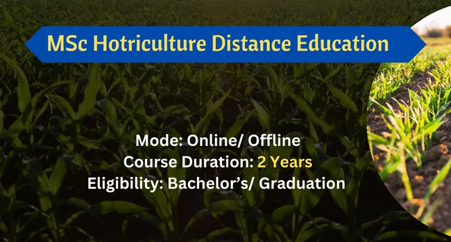MSc Horticulture Distance Education