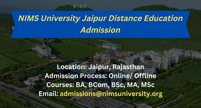 NIMS University Jaipur Distance Education
